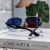 Prada 2024 New Polarized Sunglasses with Printed Double Bridge, Classic Aviator Style Unisex UV and Blue Light Blocking Sunglasses for Driving