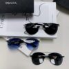 Prada 2024 New Polarized Sunglasses with Printed Double Bridge, Classic Aviator Style Unisex UV and Blue Light Blocking Sunglasses for Driving