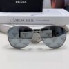 Prada 2024 New Polarized Sunglasses with Print Double Bridge Aviator Classic Frog Eye Sunglasses for Driving, UV and Blue Light Protection, Unisex Pilot Style