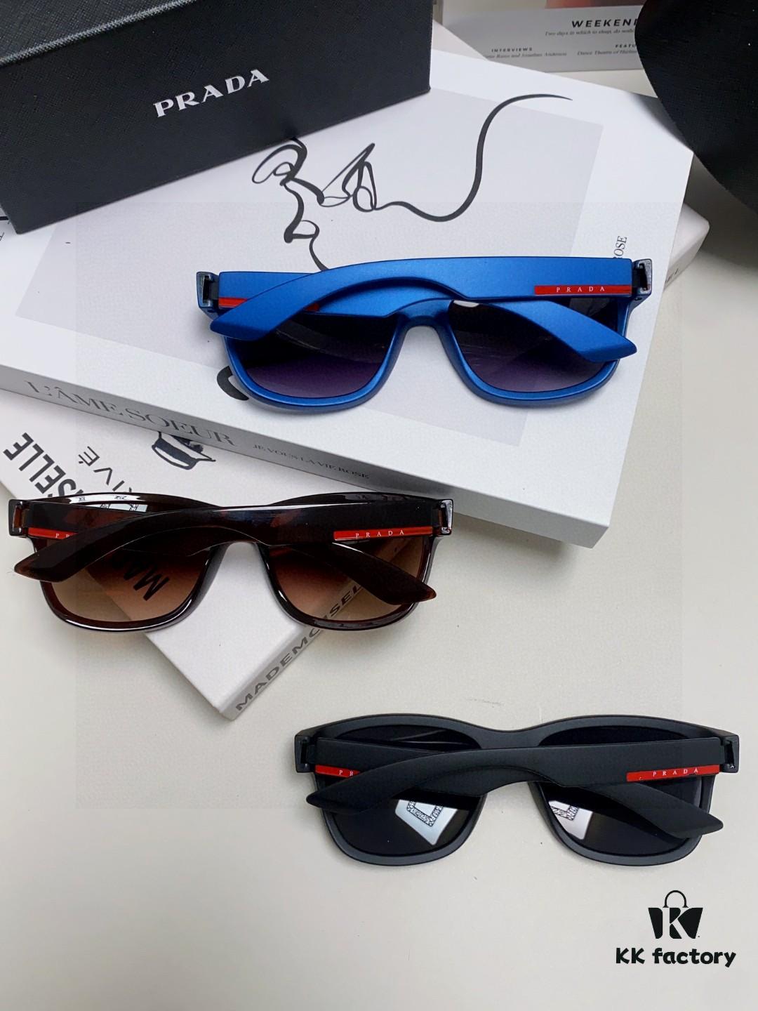 PRADA New Men's European and American Style Sports Sunglasses, UV-Protective Unisex Fashion Sunglasses, Elegant Sun Protection Export Shades