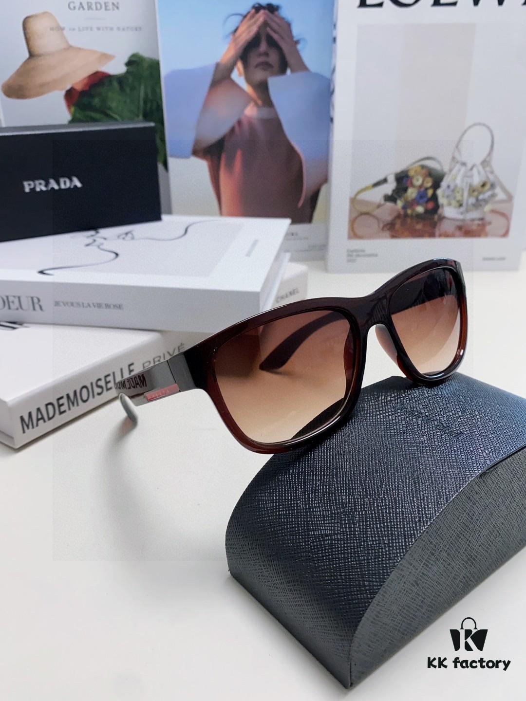 PRADA New Men's European and American Sports Sunglasses, UV-Protective Fashion Glasses for Unisex, Elegant Sun Protection Export Sunglasses