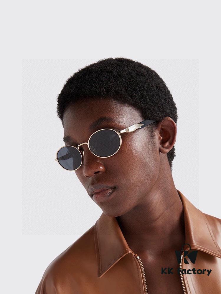 Prada Small Round Frame ✔️ Fashion Metal Oversized Sunglasses