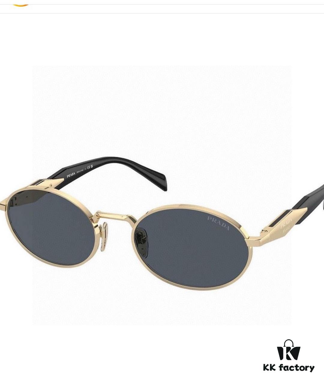 Prada Small Round Frame ✔️ Fashion Metal Oversized Sunglasses