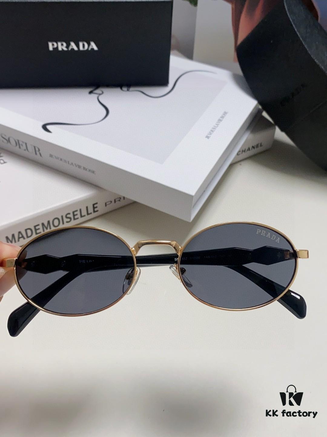 Prada Small Round Frame ✔️ Fashion Metal Oversized Sunglasses