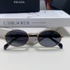 Prada Small Round Frame ✔️ Fashion Metal Oversized Sunglasses