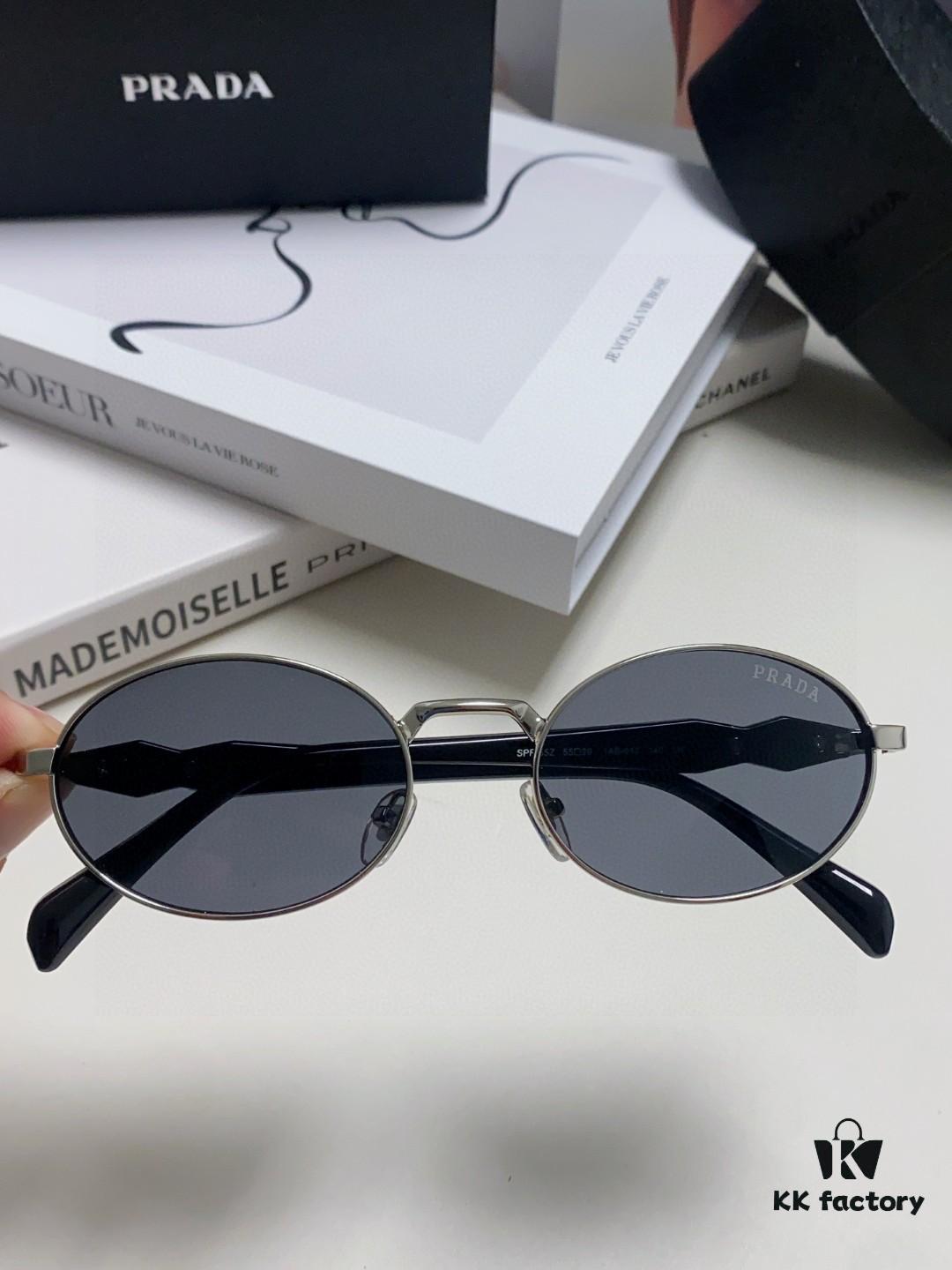 Prada Small Round Frame ✔️ Fashionable Metal Oversized Sunglasses