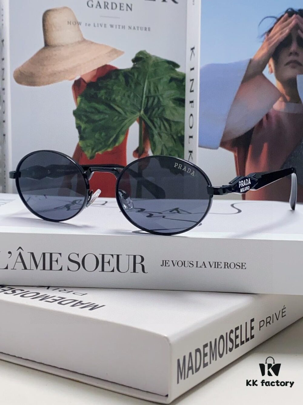 Prada Small Round Frame ✔️ Fashionable Metal Oversized Sunglasses