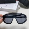 PRADA Unisex Oversized Lightweight UV-Protective Sunglasses with Integrated Design for Skiing, Cycling, and Outdoor Activities