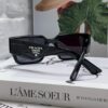 PRADA 2024 New Arrival European and American Style Sunglasses for Women, Summer Small Face Flattering, Stylish Korean-Inspired Unisex Sun Glasses for Beach Vacation