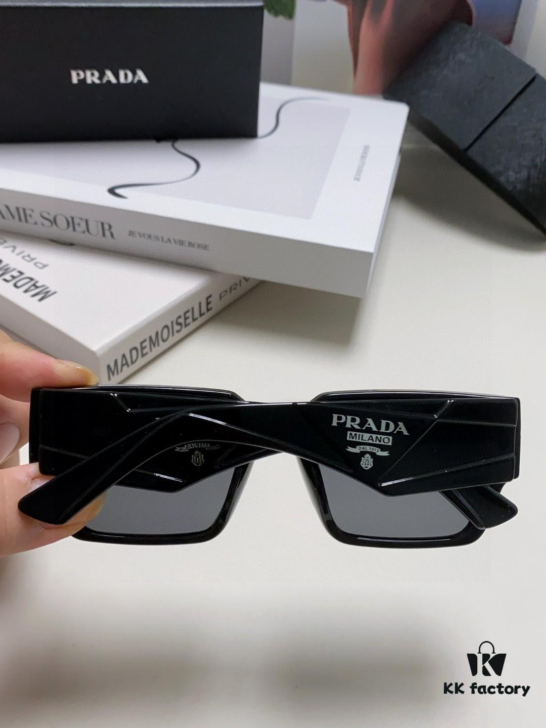 PRADA 2024 New Arrival European and American Style Sunglasses for Women, Summer Small Face Flattering, Stylish Korean-Inspired Unisex Sun Glasses for Beach Vacation