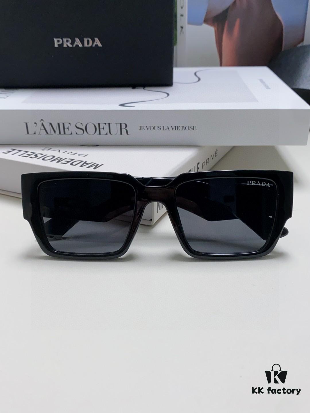 PRADA 2024 New Arrival European and American Style Sunglasses for Women, Summer Small Face Flattering, Stylish Korean-Inspired Unisex Sun Glasses for Beach Vacation