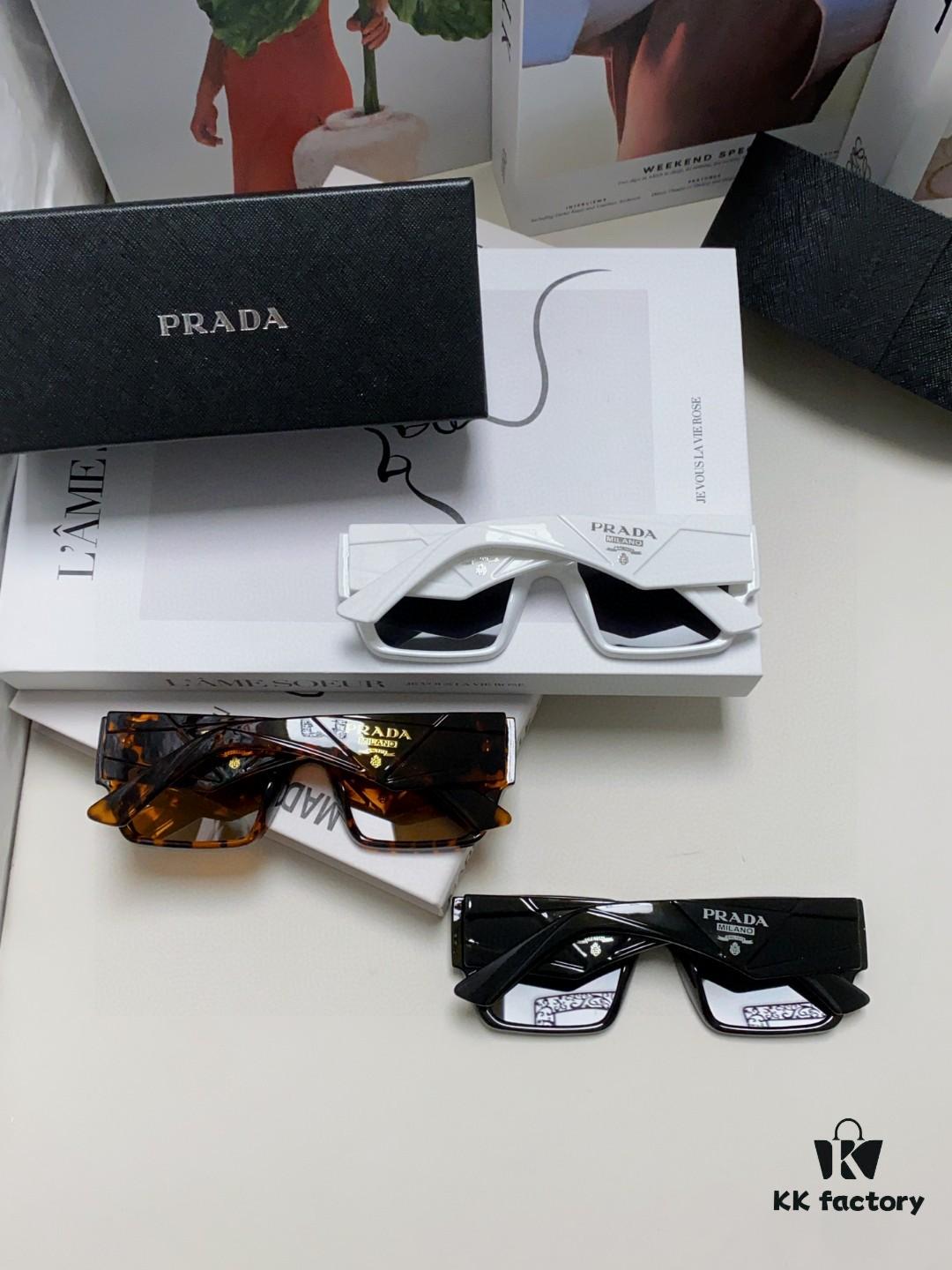 PRADA 2024 New Arrival European and American Style Sunglasses for Women, Summer Small Face Flattering, Stylish Korean-Inspired Unisex Sun Glasses for Beach Vacation