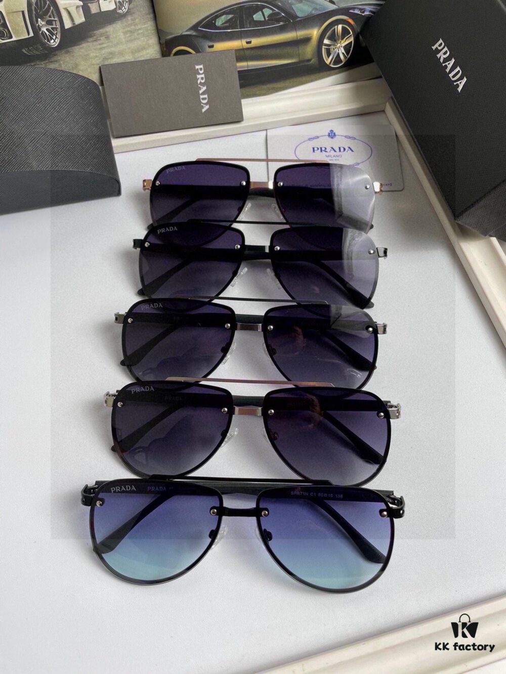 Prada New Arrival High-Quality Men's and Women's Original Design Sunglasses 9116
