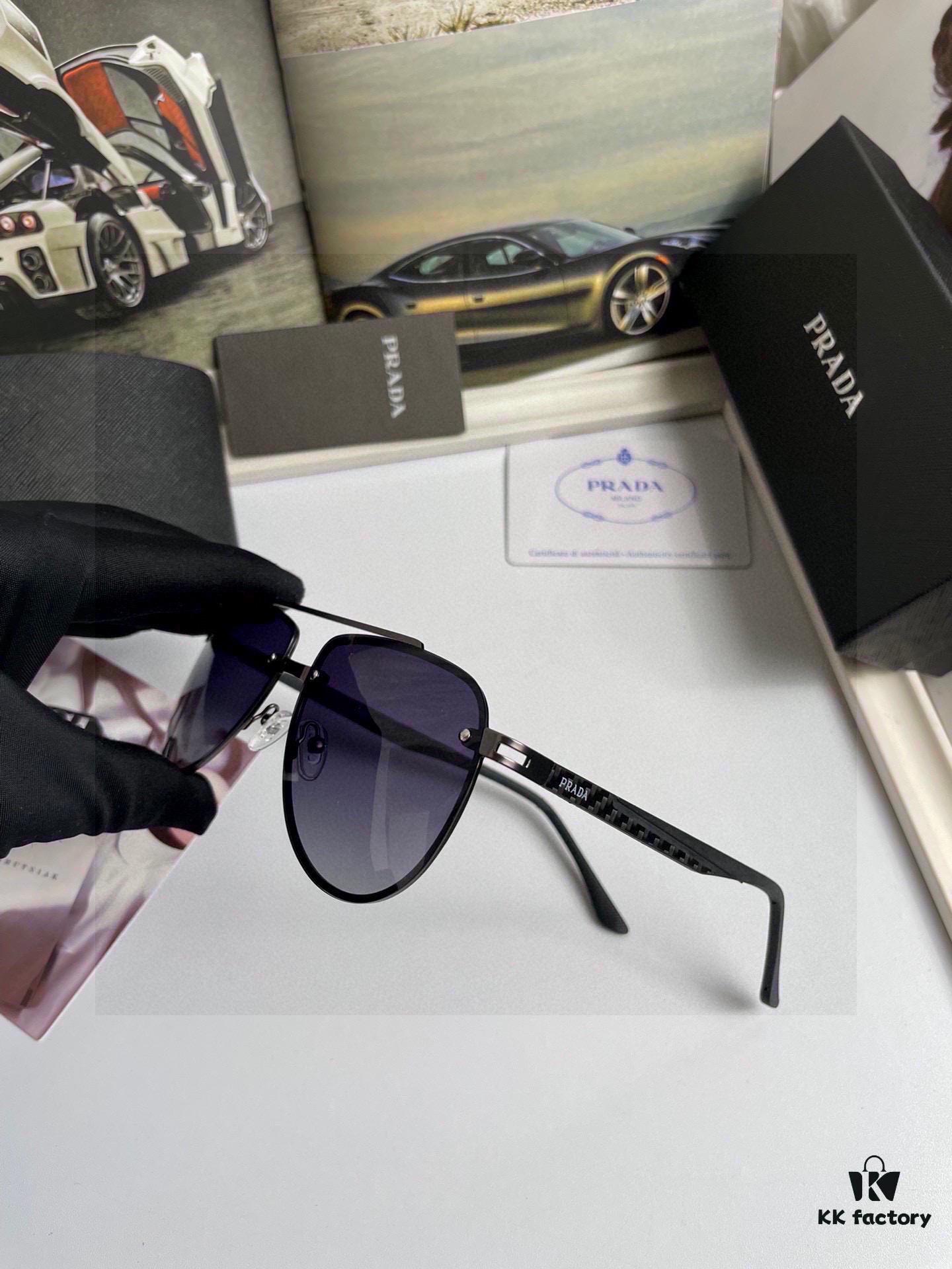 Prada New Arrival High-Quality Men's and Women's Original Design Sunglasses 9116