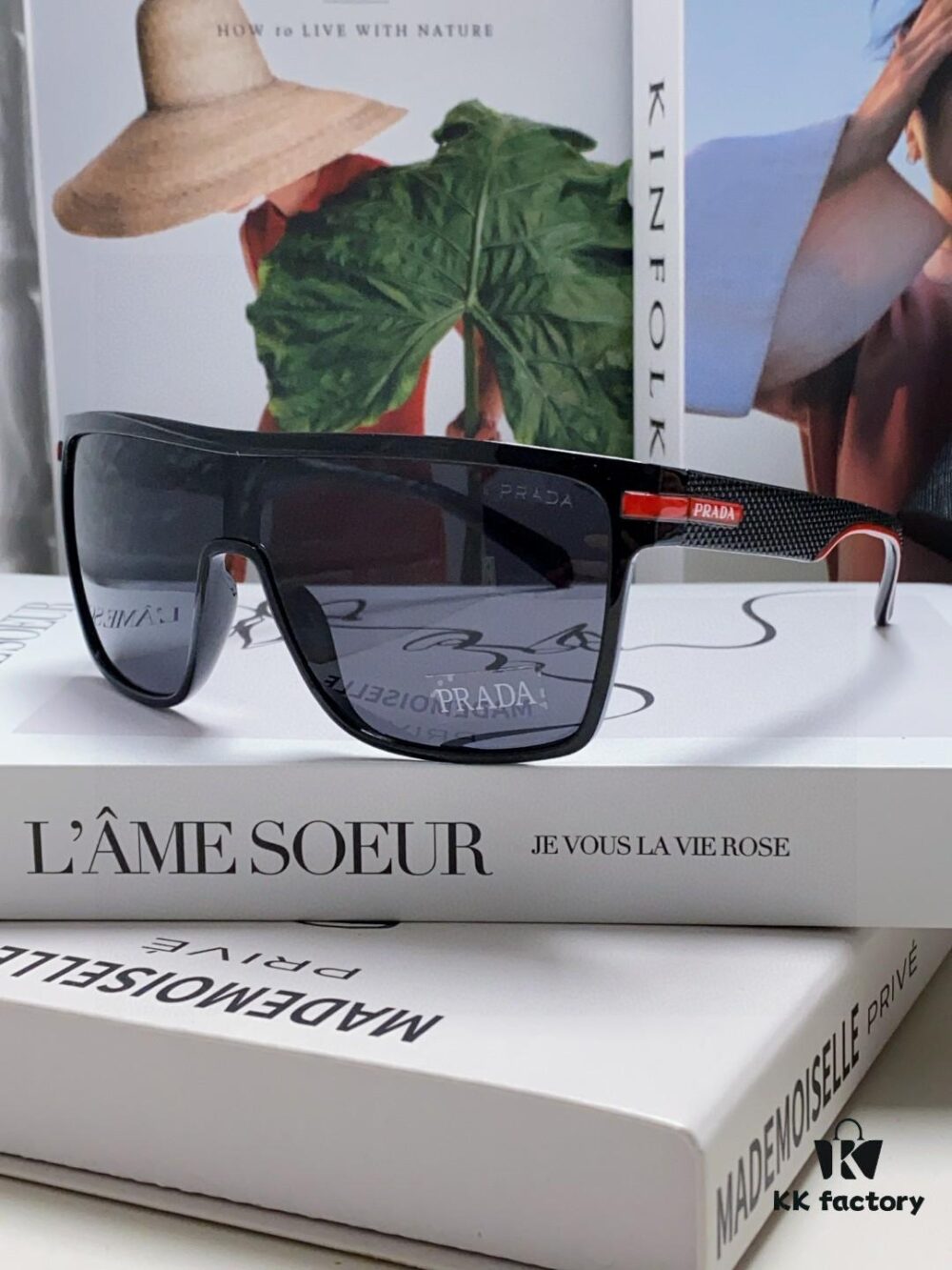 Prada Men's Stylish Oversized Frame Sunglasses, Fashionable Polarized Driving Sunglasses, Ideal for Outdoor Sports, Unisex Eyewear