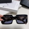 Prada 2024 Fashion Metal Polygonal Oversized Sunglasses Unisex, Checkered Lens Sunglasses for Men and Women