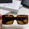 Prada 2024 Fashionable Metal Polygonal Oversized Sunglasses for Men and Women with Checkered Lenses