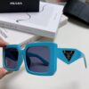 Prada 2024 Fashionable Metal Polygonal Oversized Sunglasses for Men, Stylish Unisex Sun Shades with Checkered Lenses