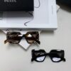 PRADA 2024 New Arrival Classic Triangle Logo Women's Fashionable Butterfly Cat-Eye Sunglasses 14ZSF