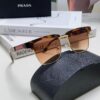 Prada Sunglasses Classic Style with Premium Metal Logo on Temples and Frame