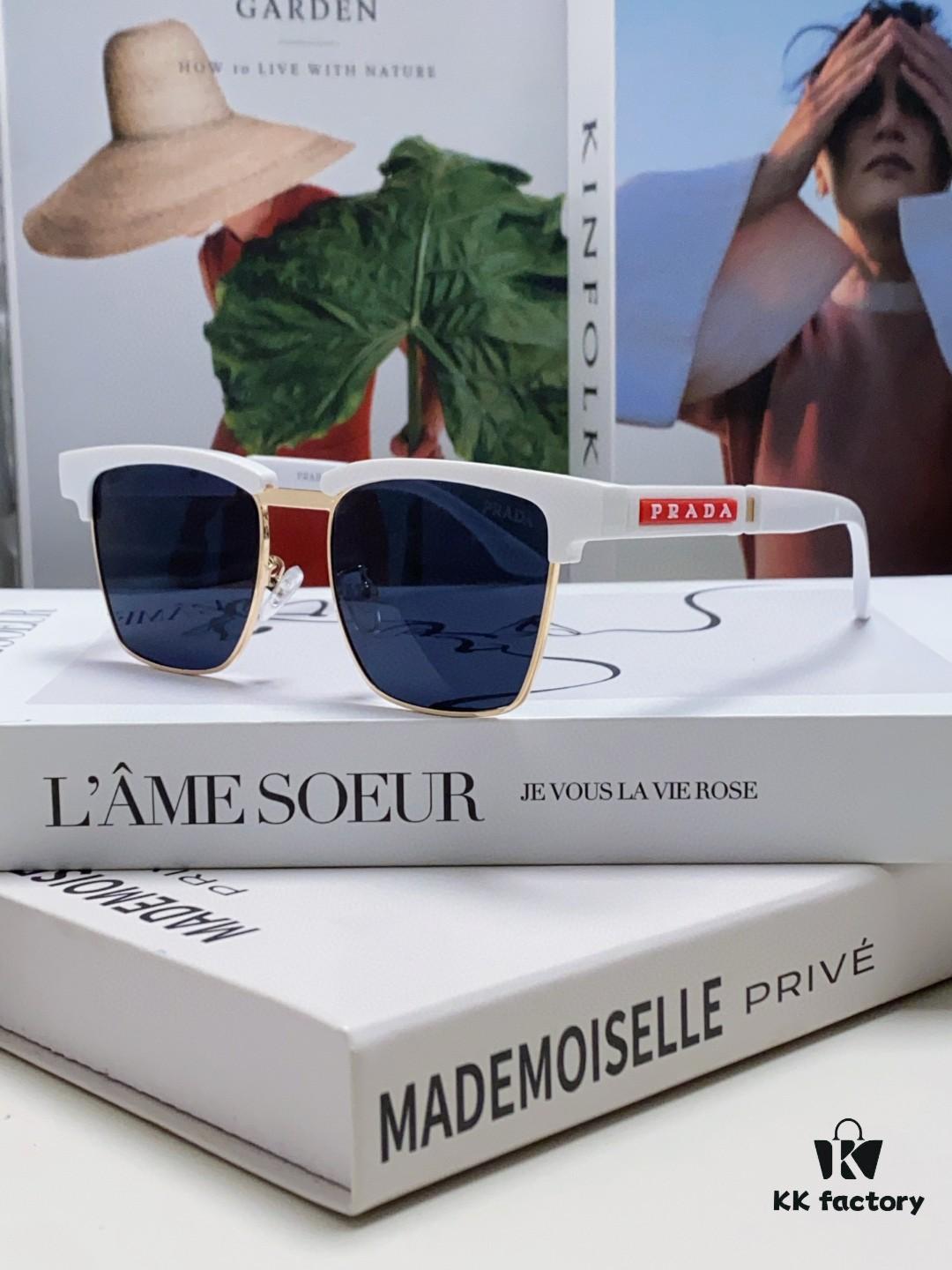 Prada Sunglasses, Classic Style with Distinctive Design, Premium Metal Logo on Temples and Frame, Newly Launched Popular Eyewear