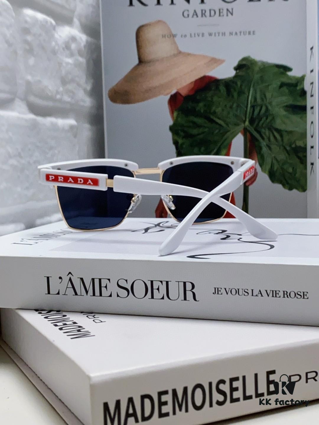 Prada Sunglasses, Classic Style with Distinctive Design, Premium Metal Logo on Temples and Frame, Newly Launched Popular Eyewear