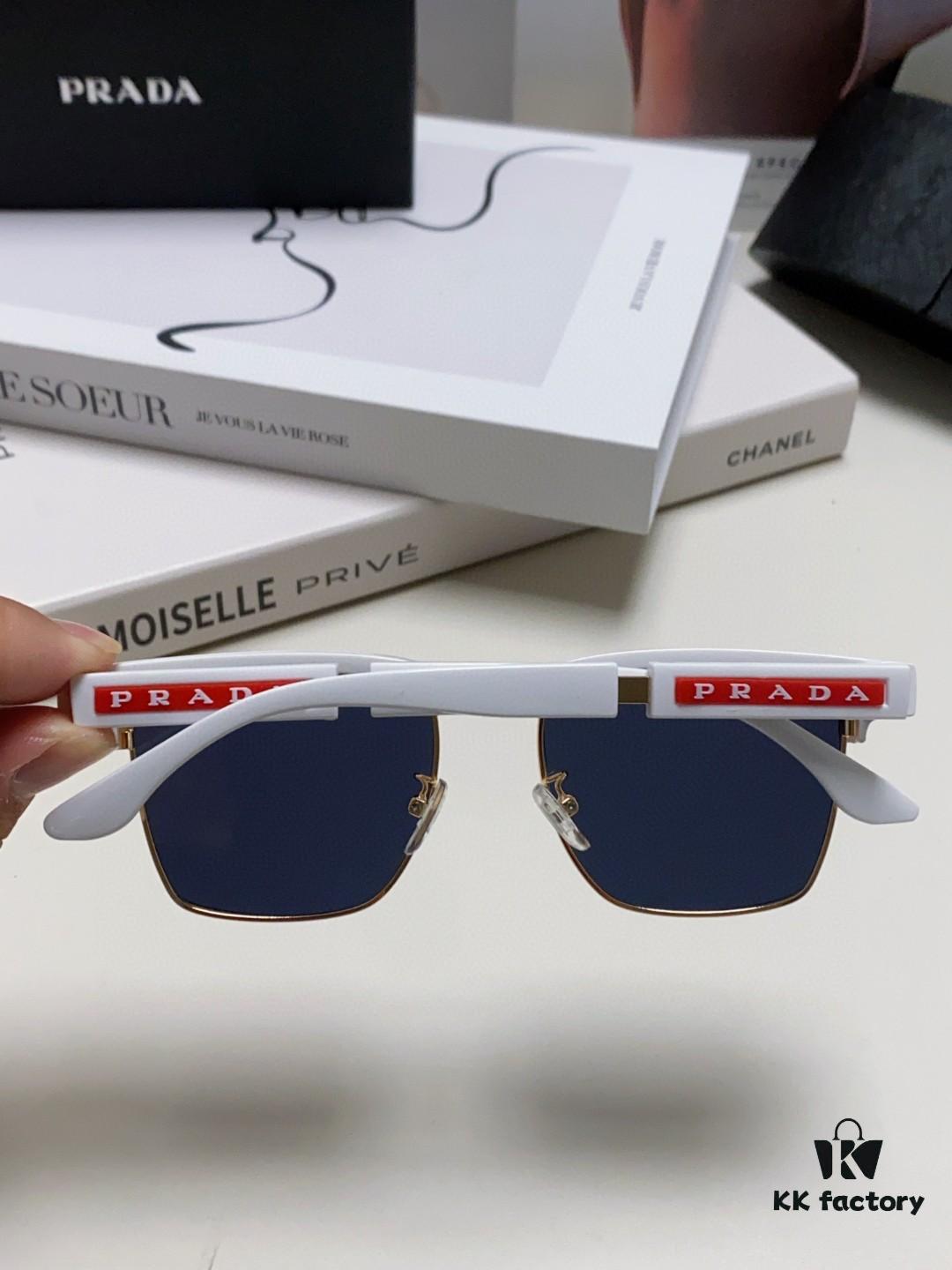 Prada Sunglasses, Classic Style with Distinctive Design, Premium Metal Logo on Temples and Frame, Newly Launched Popular Eyewear