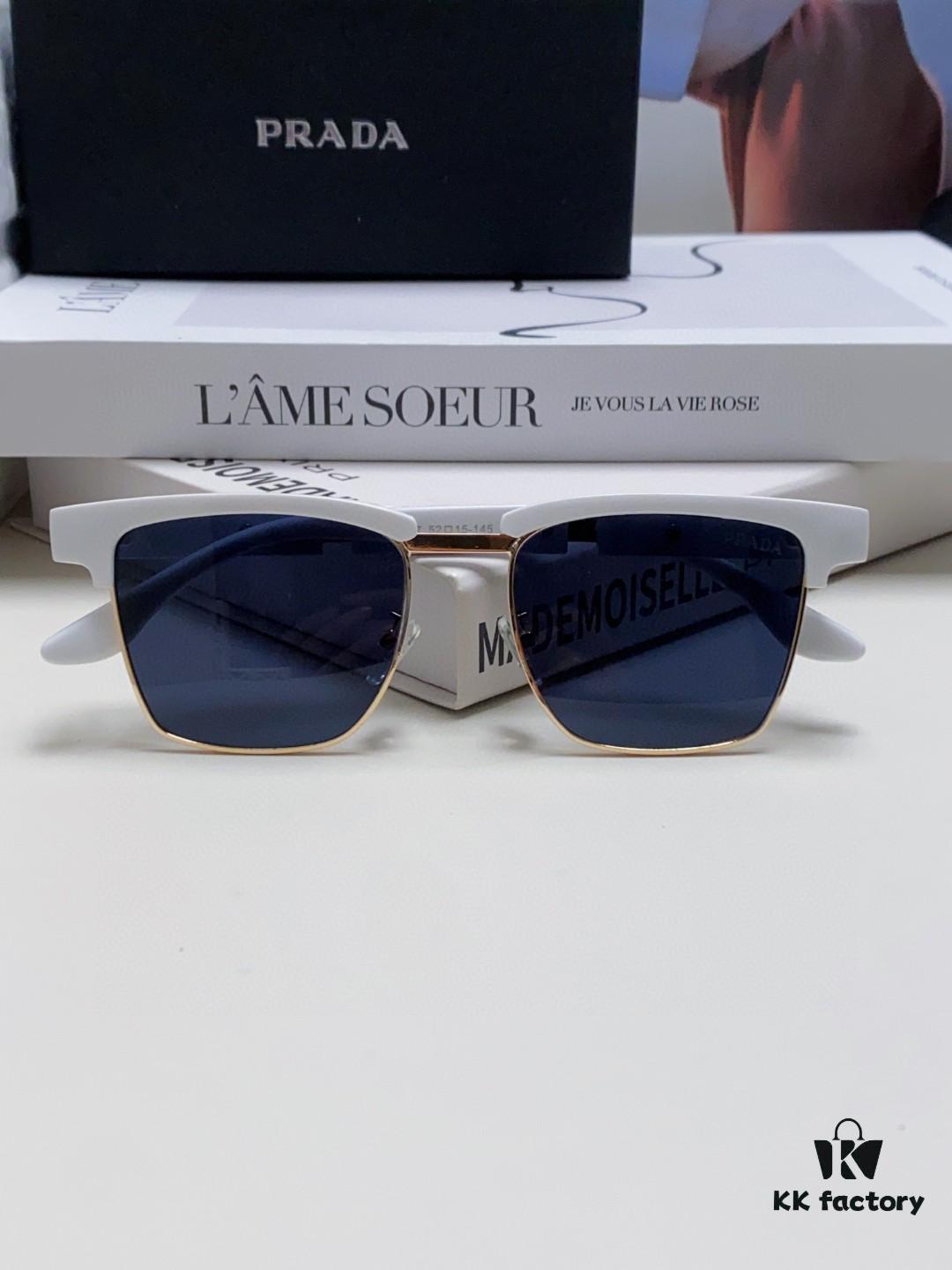 Prada Sunglasses, Classic Style with Distinctive Design, Premium Metal Logo on Temples and Frame, Newly Launched Popular Eyewear