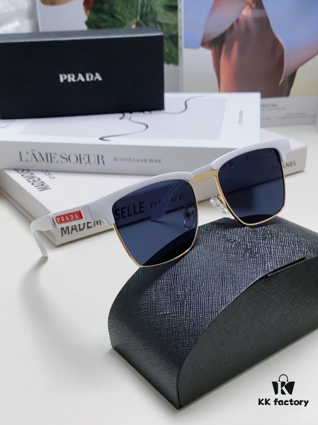 Prada Sunglasses, Classic Style with Distinctive Design, Premium Metal Logo on Temples and Frame, Newly Launched Popular Eyewear