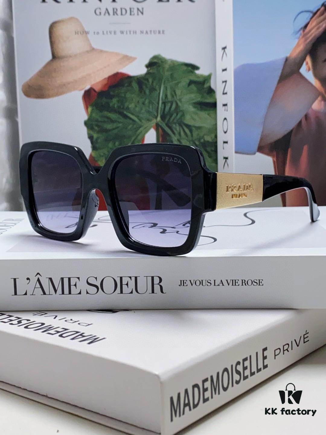 PRADA Runway Show Advertising Edition Color-Blocked Sporty Sunglasses