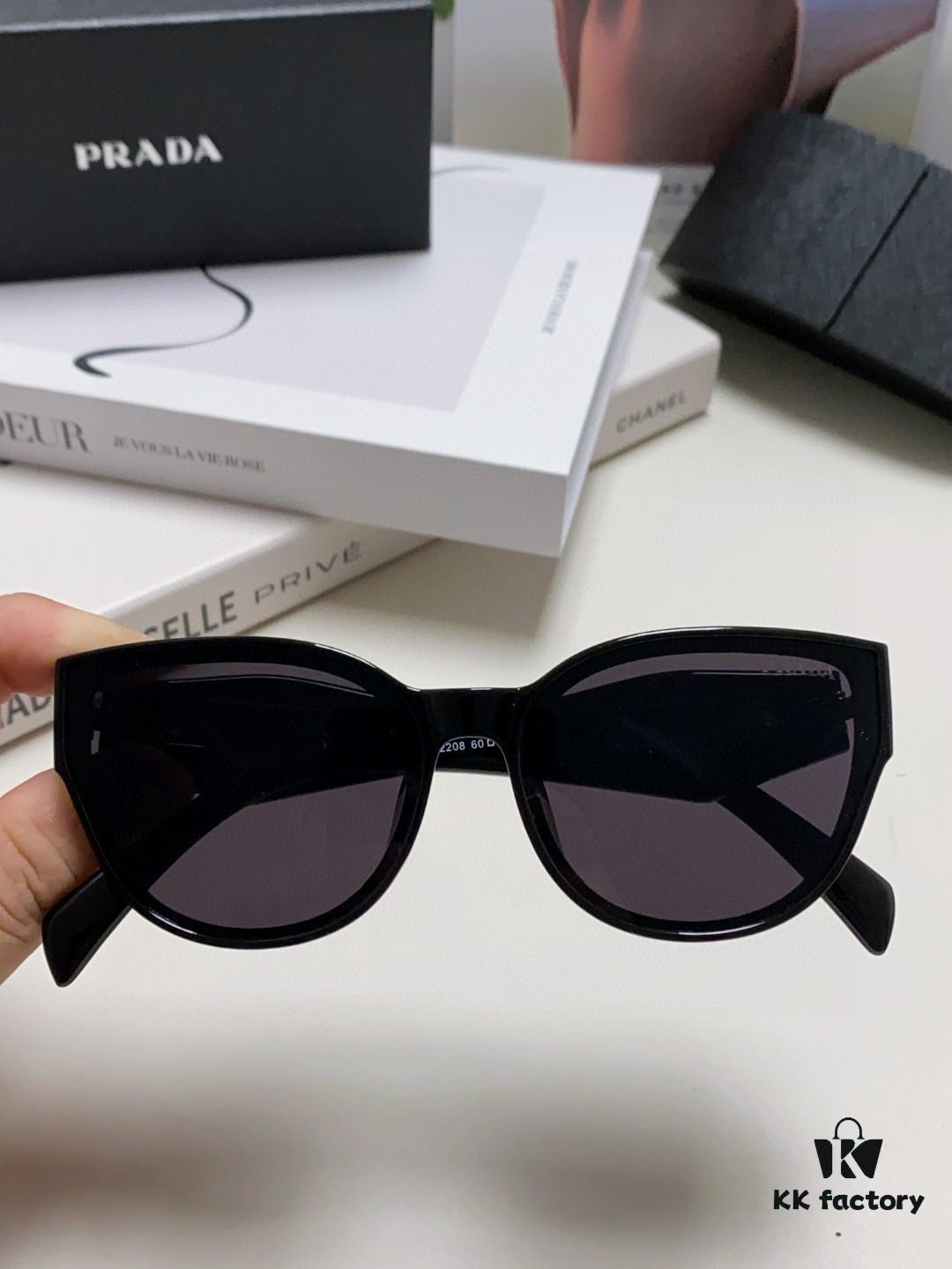 Prada 2024 New Arrival Sunglasses Fashionable Round Frame UV Protection Eyewear for Women