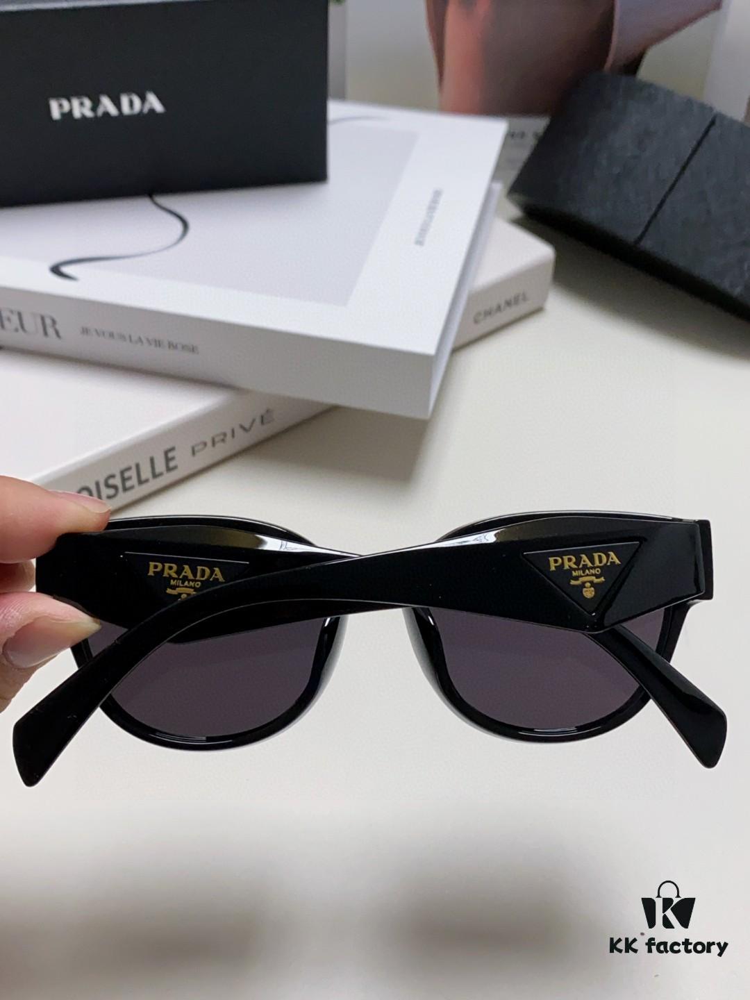 Prada 2024 New Arrival Sunglasses Fashionable Round Frame UV Protection Eyewear for Women