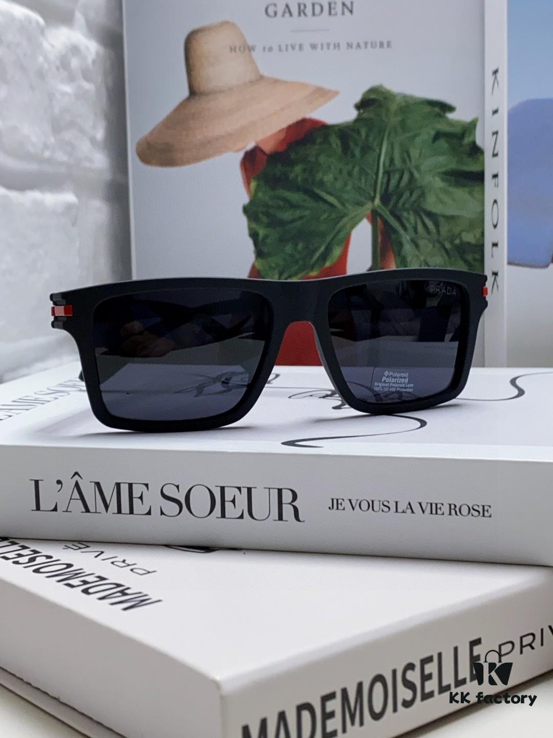 Prada Men's Driving 2024 New Unisex Sunglasses Fashion UV Protection Trendy Celebrity Glasses