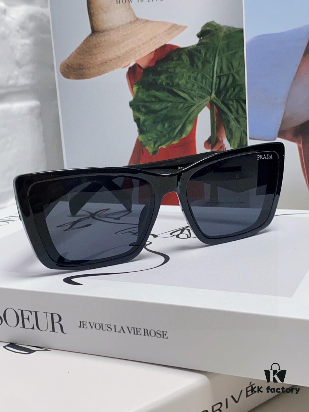 Prada 2024 New Arrival Women's Sunglasses Summer UV Protection Fashion Round Frame Unisex Trendy Sun Glasses for Driving