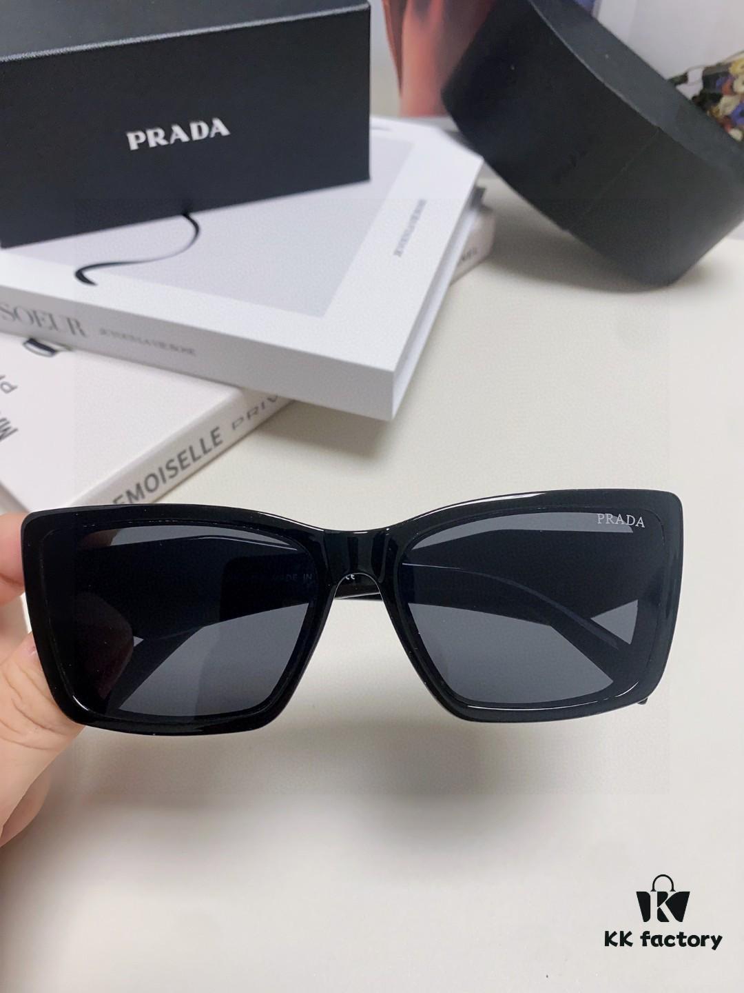 Prada 2024 New Arrival Women's Sunglasses Summer UV Protection Fashion Round Frame Unisex Trendy Sun Glasses for Driving