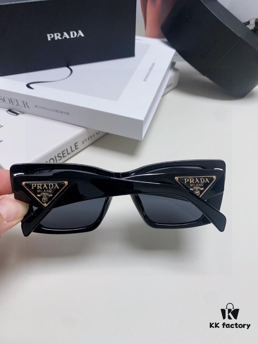 Prada 2024 New Arrival Women's Sunglasses Summer UV Protection Fashion Round Frame Unisex Trendy Sun Glasses for Driving