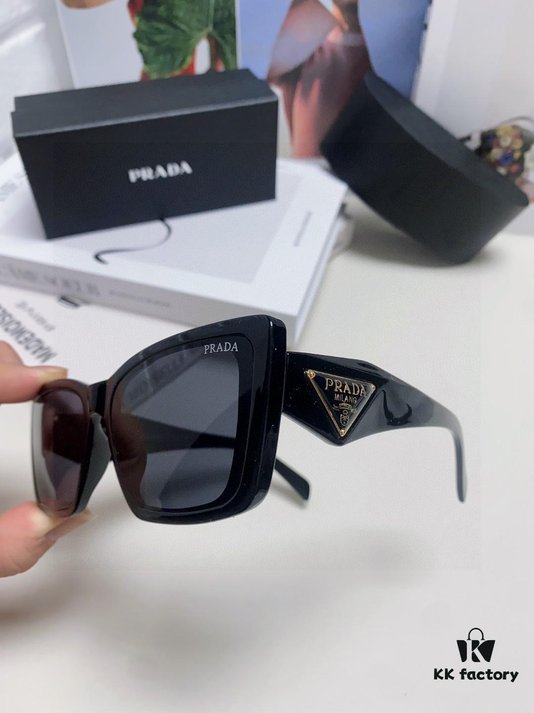 Prada 2024 New Arrival Women's Sunglasses Summer UV Protection Fashion Round Frame Unisex Trendy Sun Glasses for Driving