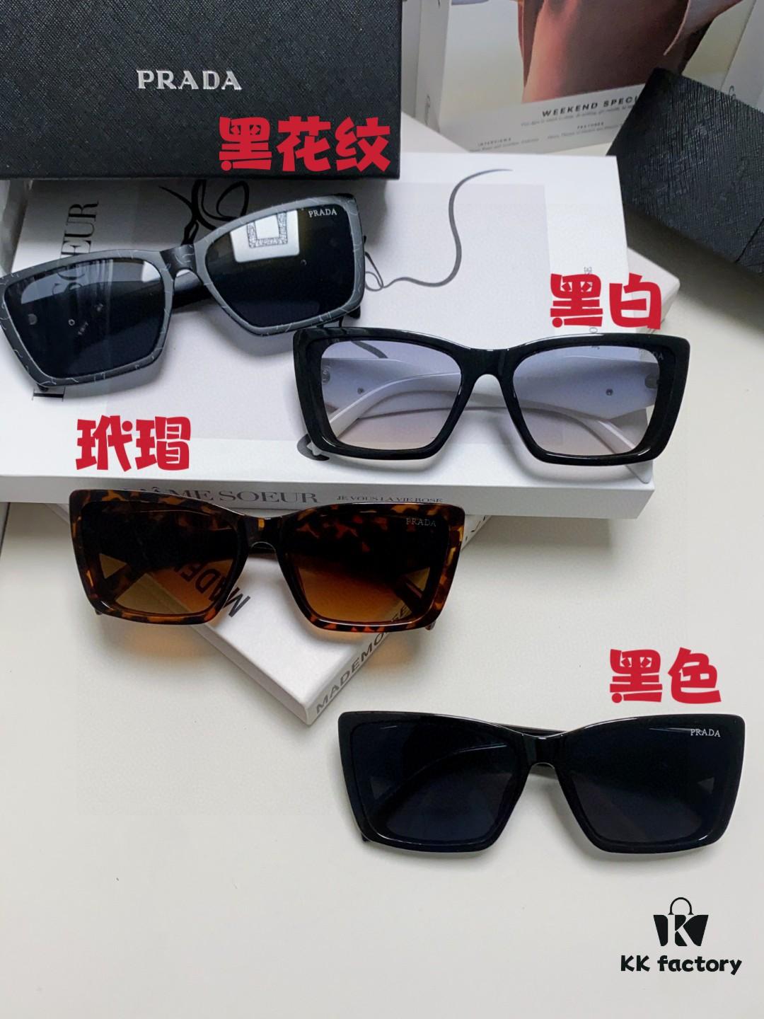 Prada 2024 New Arrival Women's Sunglasses Summer UV Protection Fashion Round Frame Unisex Trendy Sun Glasses for Driving