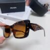 Prada 2024 New Arrival Sunglasses for Women, UV-Protective Fashion Sun Glasses for Summer, Trendy Round Frame Unisex Eyewear for Driving and Online Celebrity Style