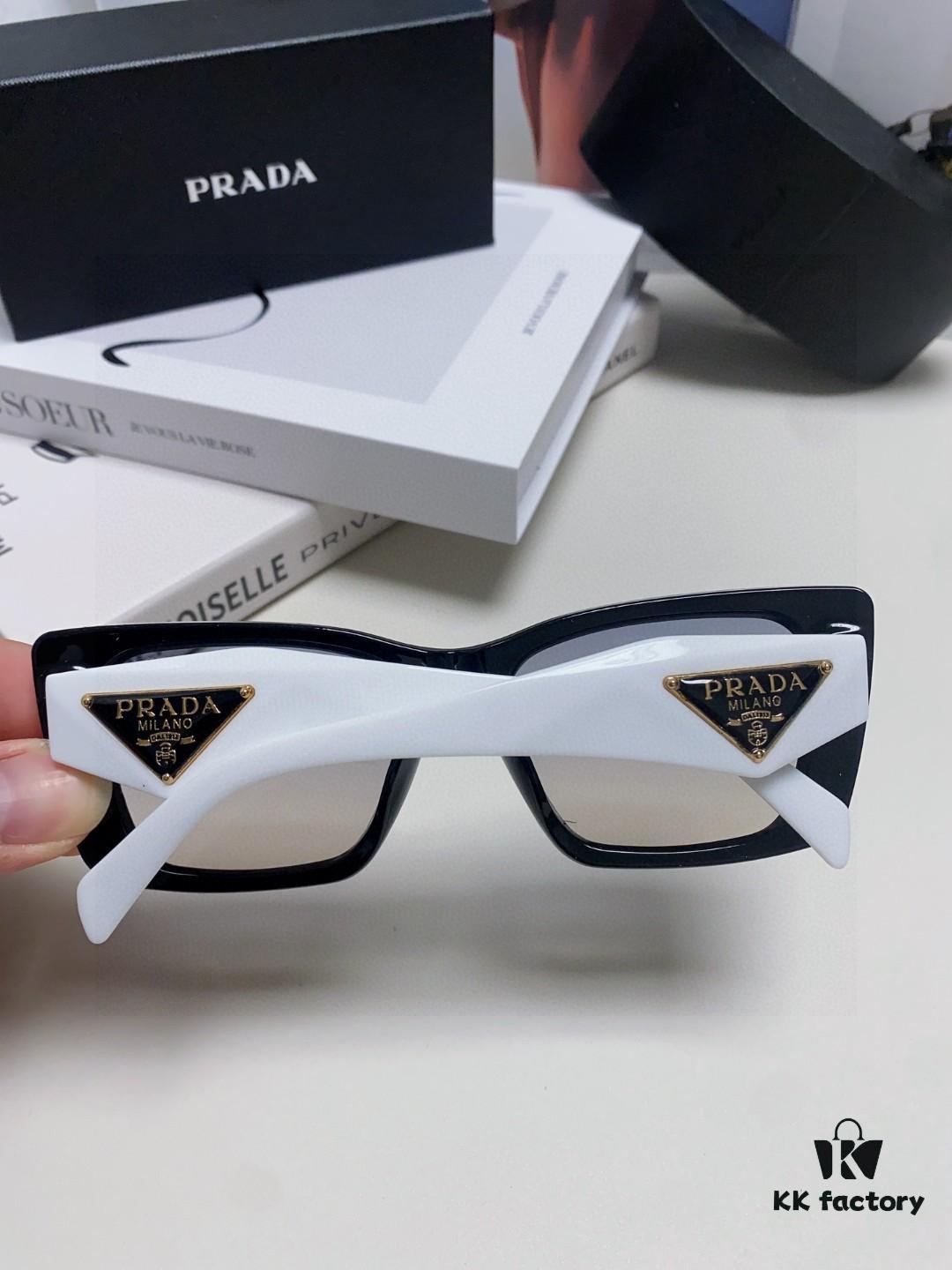 Prada 2024 New Arrival Women's Sunglasses Summer UV Protection Fashion Round Frame Unisex Trendy Driving Sunglasses