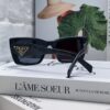 Prada 2024 New Arrival Sunglasses for Women, UV-Protective Fashion Sun Glasses for Summer Driving, Trendy Round Frame Unisex Shades