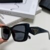 Prada 2024 New Arrival Sunglasses for Women, UV-Protective Fashion Sun Glasses for Summer Driving, Trendy Round Frame Unisex Shades