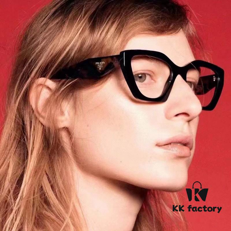 Prada 2024 New Optical Eyeglass Frame Cat-Eye Large Frame Women's Casual Fashion Glasses Sunglasses
