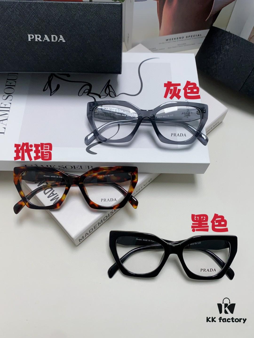 Prada 2024 New Optical Eyeglass Frame Cat-Eye Large Frame Women's Casual Fashion Glasses Sunglasses
