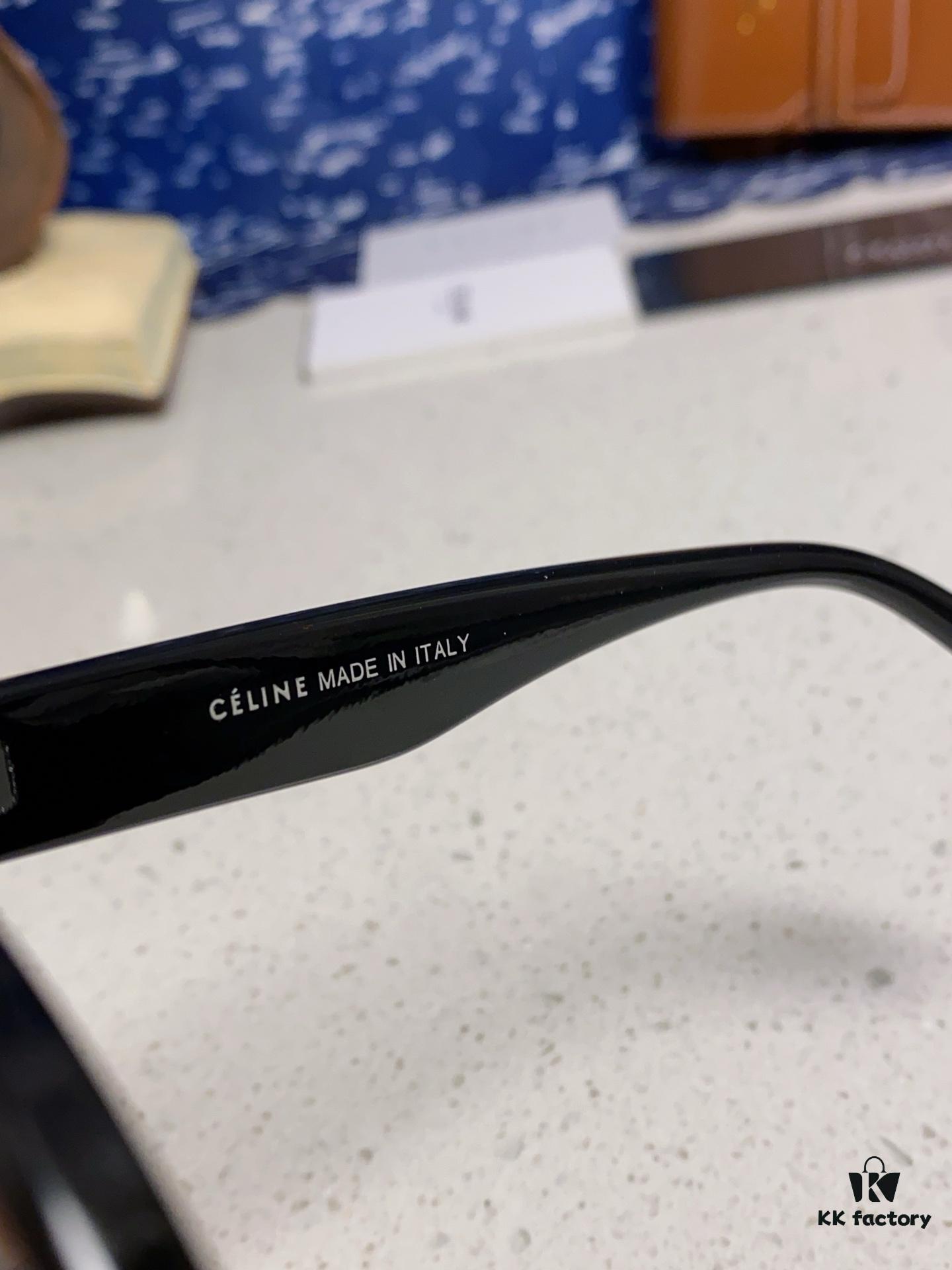 Celine 2025 New Korean Style Fashion Sunglasses for Women, Square Frame with Arches Design, Slimming Effect for Round Faces, UV Protection Unisex Sunglasses