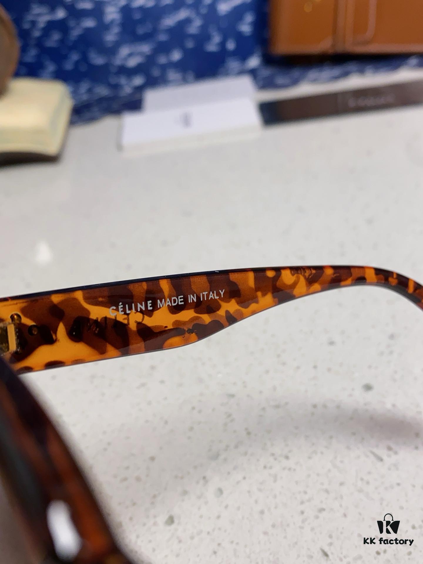 Celine 2025 New Arrival Korean Style Fashion Sunglasses for Women, Avant-Garde Square Frame Inspired by Arc de Triomphe, Slimming Effect for Round Faces, UV Protection Unisex Sun Glasses