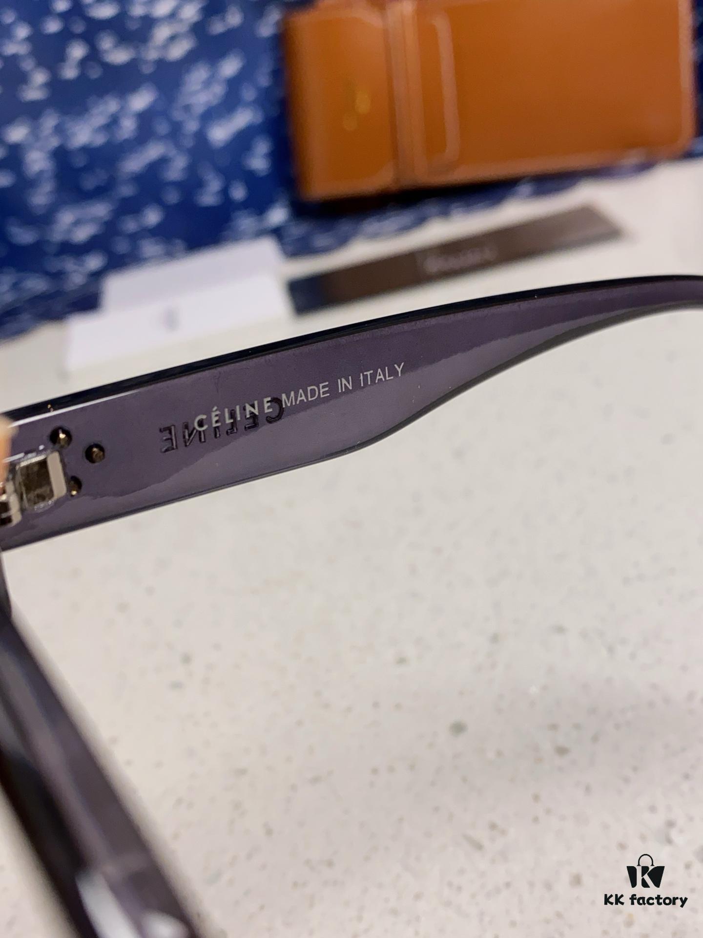 Celine 2025 New Korean-Style Fashion Sunglasses for Women, Avant-Garde Square Frame Inspired by Arc de Triomphe, Slimming Effect for Round Faces, Unisex UV-Protection Sunglasses