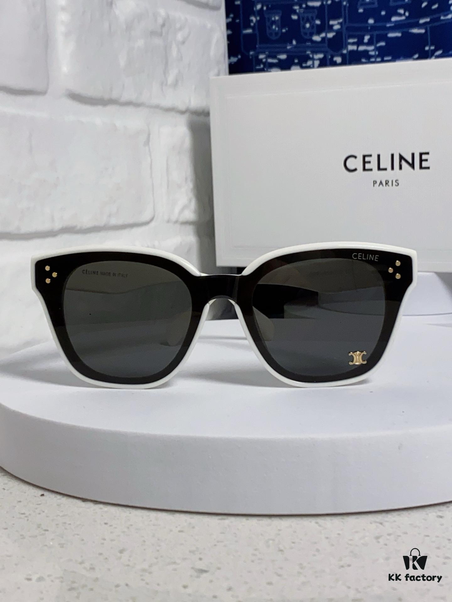 Celine 2025 New Korean Fashion Sunglasses for Women, Avant-Garde Square Frame Sunglasses Inspired by Arc de Triomphe, Slimming UV-Protective Eyewear Suitable for Round Faces, Unisex Stylish Sun Glasses
