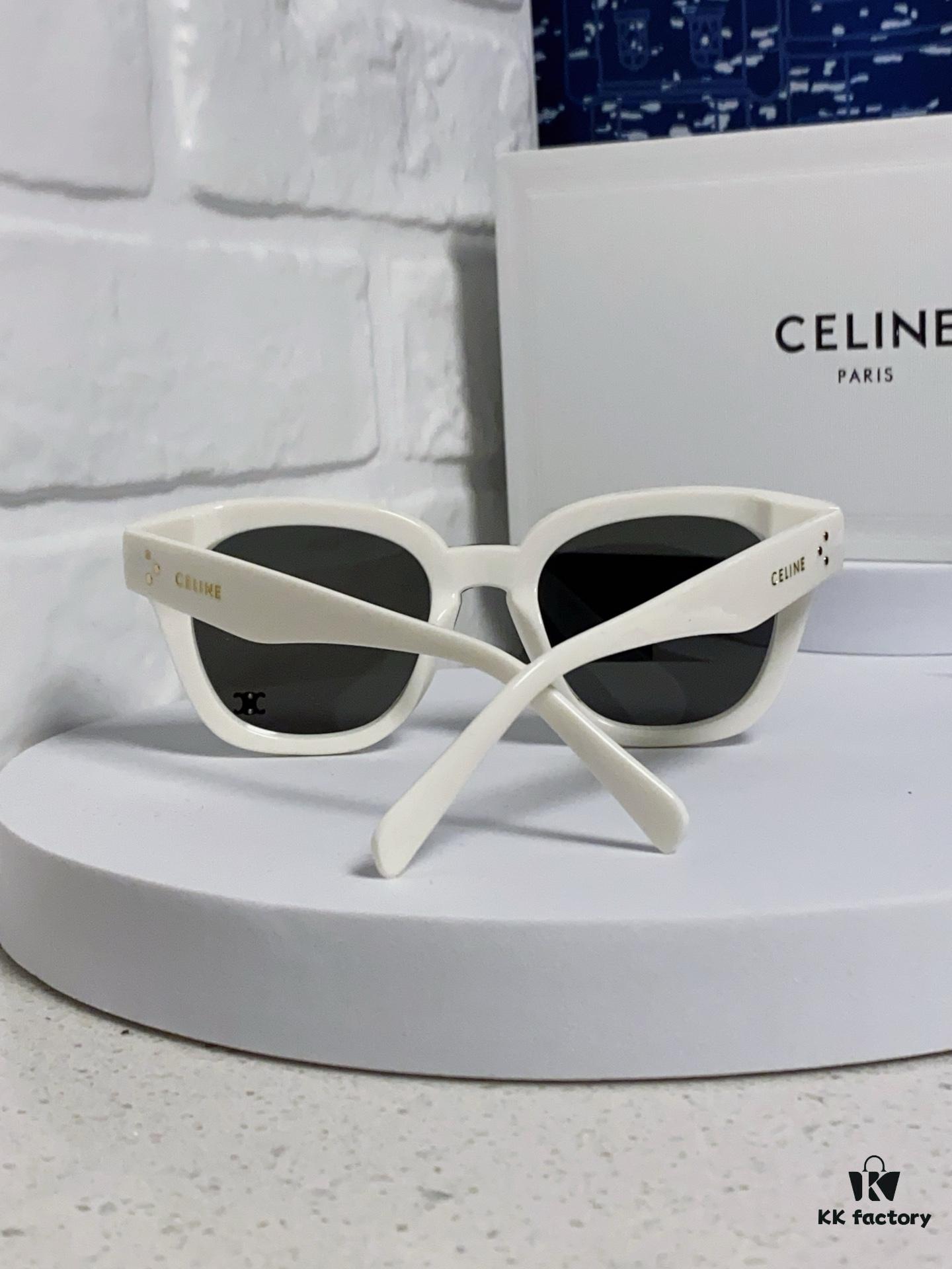 Celine 2025 New Korean Fashion Sunglasses for Women, Avant-Garde Square Frame Sunglasses Inspired by Arc de Triomphe, Slimming UV-Protective Eyewear Suitable for Round Faces, Unisex Stylish Sun Glasses