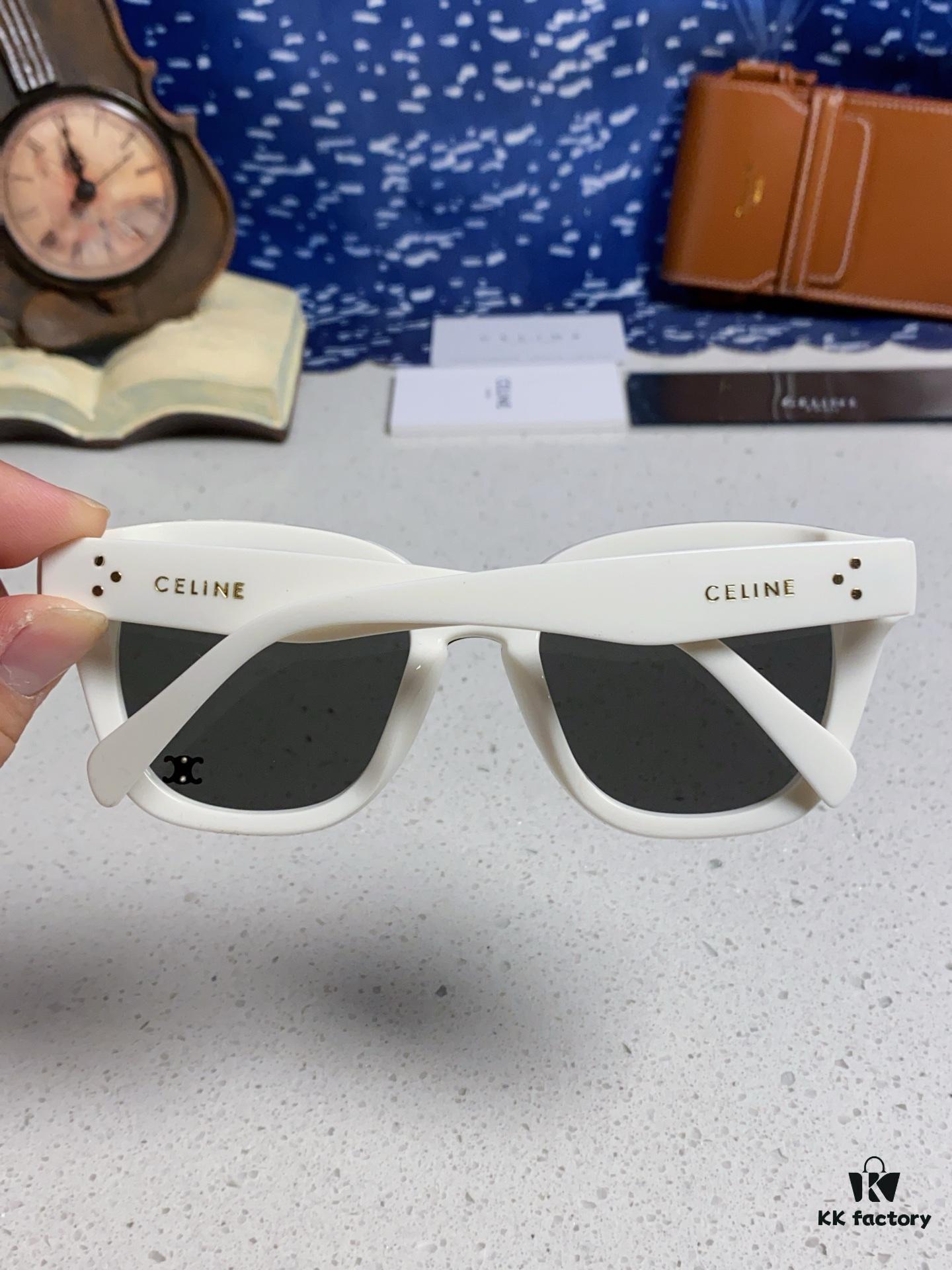 Celine 2025 New Korean Fashion Sunglasses for Women, Avant-Garde Square Frame Sunglasses Inspired by Arc de Triomphe, Slimming UV-Protective Eyewear Suitable for Round Faces, Unisex Stylish Sun Glasses
